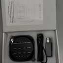 Sleepbox Sleep White Noise Sound Machines with 25 Soothing Sounds 36 Volume Levels 5 Timers Visible Sound Catalog Portable Size Memory Function for Home Office and Travel (Black)