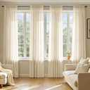 MIULEE Cream Sheer Curtains 72 Inches Long, 4 Panels Set, Light Filtering Rod Pocket Voile Drapes for Living Room and Bedroom, Airy Soft Fabric Window Treatments, 42 x 72 Inches