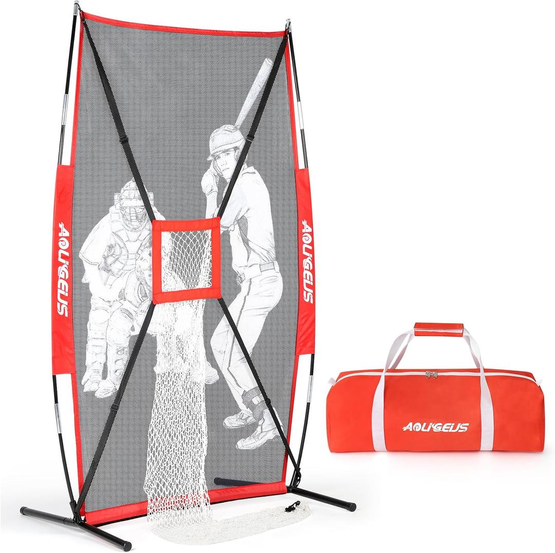 Baseball Softball Batter Dummy,Pitching Training Mannequin,Pitching Aid for Improved Accuracy (Red)