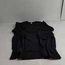 Amazon Essentials Women's Knit Henley Sweatshirt Dress (Black)Size 5