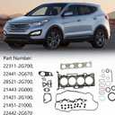 GXARTS Engine Head Gasket Set Compatible with Hyundai Santa Fe Sportage Sonata KIA Optima Sorento 2.4L L4 DOHC 2011 2012 2013 2014 2015 2016 21421-2G100 21451-21000 22442-2G670 22311-2G700 22441-2G670