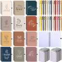 Kosiz 48 Pcs/24 Set Positive Affirmation Gifts Bulk for Women Gratitude Spiral Journals with Pens Motivational Notebooks Mothers Day Gifts for Mom Employee Coworker Teacher Nurse Volunteer (Soft)