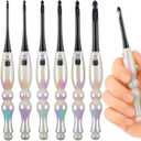 Svartur Crochet Hooks Set, 6 Sizes Ergonomic Crochet Hook Kit, Resin Handles, Smooth Yarn Crochet Needles for Beginners and Advanced Crocheters, Knitting & Crochet Supplies, White