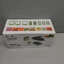 8-in-1 Vegetable Chopper with Container - Veggie Onion Salad Chopper, Mandoline Slicer, French Fry Cutter, Kitchen Gadgets with Cleaning Tools (Gray)