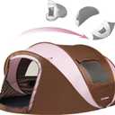 EchoSmile Pop Up Camping Tent, 2/4/6 Person Easy Setup Tent, Water Resistant Dome, Portable with Carry Bag