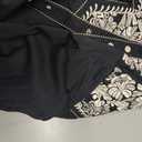 Traditional Gunfighter Floral Design Long Sleeve Western Mens Shirts (Black, M)