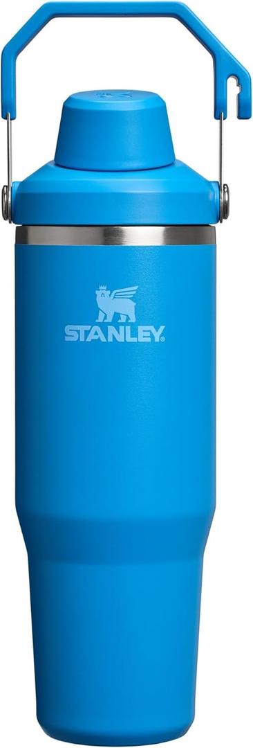 Stanley IceFlow 2.0 Fast Flow Tumbler with Handle 30 oz | Twist On Angled Spout Lid | Leakproof Water Bottle | Insulated Stainless Steel | BPA-Free | Azure