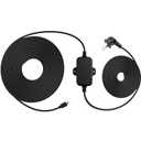 30ft Weather Resistant Power Adapter for Blink Mini 2,Blink Outdoor 4 (4th Gen)(3rd Gen)/Mini,No Need Charger Head,IP67 Waterproof Flat Power Cable with Extra Type C to Micro USB Adapter Black 1Pack