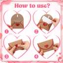 Colarr 25 Sets Mini Envelopes with Blank Cards Paper Envelopes with Heart Shaped Clasp Gift Card Holders for Wedding Birthday Bridal Shower Love Letters Greeting Card Graduation(Pink,Red)