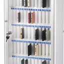 60 Slots Aluminum Alloy Cell Phone Locker, Phone Holder for Classroom, 60 Slots Transparent