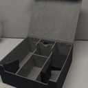 Mlikero Card Deck Case, Trading Card Storage Box for Magnetic Cards Holder and Hard Plastic Cards Protectors, Leather Magnetic Closure Deck Box Fit for MTG, TCG (C-3 Row XL, A1-Black)