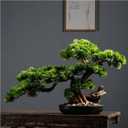 Artificial Bonsai Tree 17 Inches Artificial Bonsai Pine TreeRealistic Fake Plant Decoration, Potted Artificial House Plants, for Desktop DisplayZen Garden Dcor