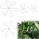 2 x 4pcs Plastic Plant Stem Holders, Climbing Houseplant Stem Supports Flower Plant Stakes Trellis Stem Hook Plants Climbing Rack Plant Growth Accessories for Indoor Home Garden (Transparent)