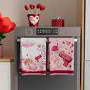XCHI Love Hearts Cupid Rose Flower Valentine's Day Kitchen Towels Dish Towels 18x26 Inch Home Kitchen Decorations Hand Towels Set of 2 Drying Dishcloth