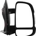 Dasbecan Right Passenger Side Mirror Compatible with 2014-2022 Ram Promaster 1500 2500 3500 Non-Heated Glass Manual Fold Turn Signal Black Cargo Van Replaces#CH1321417 5VE98JXWAD 2Pins