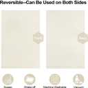 LEEVAN 2x6 Runners for Kitchen Hallway, Washable Entryway Runner Rug, Cream Cotton Modern Farmhouse Woven Reversible Laundry Room Carpet for Bathroom Sink Foyer Bedroom - Rug Pad Required