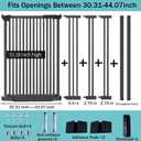 SHYUJAJIE 51.18 Inch Extra Tall Pet Gate, 29.5-43" Adjustable Wide Auto Close Dog Gates, Pressure Mounted Walk Through Tall Cat Gate for Doorways,Hallway,StairsBlack