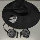 Solar Powered Fan Hat with 2 USB Solar Charging Removable Fans Wide Brim Sun Hat for Outdoor Fishing, Hiking Gardening