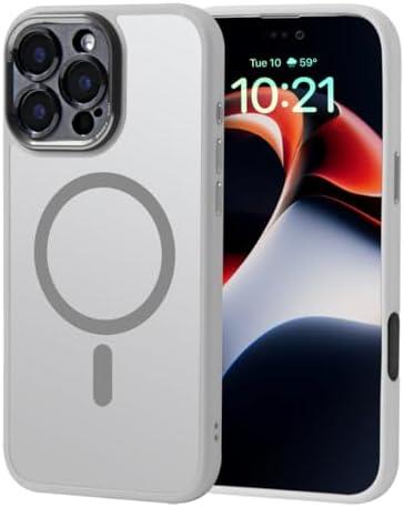 ATUTEN for iphone16 pro case Compatible with Magsafe, Military Grade Protection, Anti Yellowing Resistant Slim Magnetic Case, Fingerprint Resistant, Lens Full Cover (6.3") White, 2 Pack