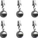 6 Pack Heavy Tablecloth Weights, Stainless Steel Balls with Rust-Resistant Clip, Weights for Curtains, Flags