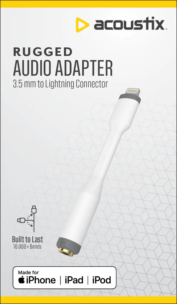 Acoustix™ Rugged Audio Adapter, 3.5 mm, Pack of 2