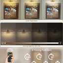 Joossnwell Battery Operated Picture Light for Wall Rechargeable Art Lighting for Paintings Wireless 23.62Inch Picture Frame Light with Remote Dimmable Gallery Light Brass for Library Artwork Museum, 23.62 inch long