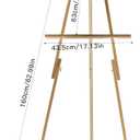 63''Wooden Tripod Display Easel Stand for Wedding Sign, Portable Tripod Wood Artist Easel