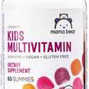 /26Amazon Brand - Mama Bear Organic Kids Multivitamin Gummies, Berry, Cherry & Orange, 60 Count, 1 Month Supply , BB: 05/26