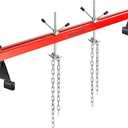 SPECSTAR 1100 Lbs Engine Support Bar Transverse Hoist for Motor Transmission with 2 Points Lift Holder and Dual Hooks