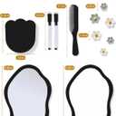 4 x KEYDUACU 12 pcs Girls Locker Accessories, Locker Decorations Including Mirrors, whiteboards, Magnets and organizing Supplies. Ideal for Back-to-School Essentials and The Office (12 pcs-Black)