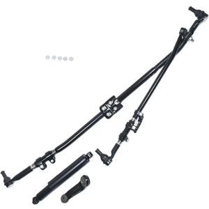 Steering Linkage Drag Link Tie Rod Upgrade Pitman Arm and Damper Drag Kit Replacement for Ram 1500/2500/3500 Pickup 4 x 4 Model 2003-2013