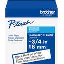 Brother Genuine P-Touch TZE-241 Tape, 3/4" (0.70") Standard Laminated P-Touch Tape, Black on White, Perfect for Indoor or Outdoor Use, Water Resistant, 26.2 Feet (8M), Single-Pack