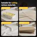 4V Cordless Electric Scissors, Quick Cutting LED Light & Safety Lock, 2-Blade Rotary Cutter for Cardboard, Fabric, Carpet, Leather, Rechargeable with Storage Box (Yellow)