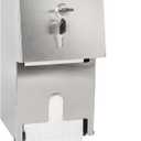 Commercial Toilet Paper Tissue Dispenser Dual Rolls Toilet Paper Holder with Lock,Heavy Duty Stainless Steel Touchless Automatic Paper Towel Dispenser with Shelf Wall Mount for Bathroom/Restroom