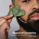 7 x ROSELYNBOUTIQUE Healing Crystal Gua Sha Facial Tools - Guasha Tool for Face Massager Self Care Gifts for Men Women (Jade Green)