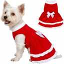 Dog Christmas Dress Fleece Dog Cake Princess Dress Winter Pet Outfit Xmas Party Cosplay for Large Dogs Girl