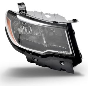 Headlights Assembly Compatible with Jeep Compass 2017-2021, Headlamp Right Passenger Side Replacement CH2503295 55112706AF (Halogen Type)