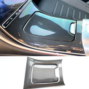 ZiWen Interior Trims Sport Gear Panel Center Console Cover Accessories for Mercedes Benz C Class C200 C300 W206 S206 C43 C63 S 2022 2023 2024 2025 (Carbon Fiber Print)