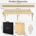 Low Picnic Table with 2 Adjustable Heights, Large Size for 6-8 people