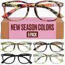 CCVOO Reading Glasses for Women, Eye glasses, Blue Light Readers for Women, Cheaters, +1.5x