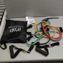 Black Mountain Products Resistance Band Set with Door Anchor, Ankle Strap, Exercise Chart, and Carrying Case, 48"