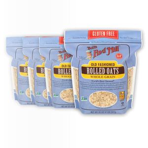 Bob's Red Mill Gluten Free Old Fashioned Rolled Oats, 32oz (Pack of 4) - Non GMO, Whole Grain, Vegan, Kosher (EXP 01/24/28)