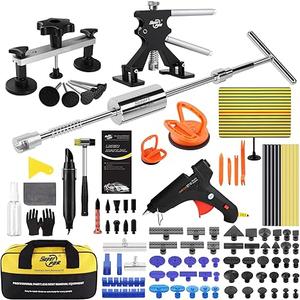 Super PDR Paintless Dent Repair Kit – Complete Car Dent Puller Tool Set with Slide Hammer, T-Bar, Bridge Puller & Lifter – Fix Auto Body Hail Damage, Door Dings, and Car Panel Dents