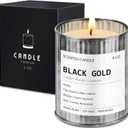 2 x Scented Candle for Men - Man Cave Gifts Coffee Leather Woody Scent | 50Hr Burn Soy Wax Candle in Metal Tin (9oz) - Masculine Home Decor, Birthday Gift for Him