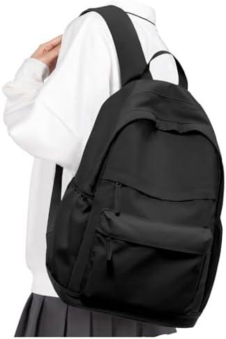 VGCUB Black School Backpacks Travel Book Bag Waterproof Work Light Aesthetic College Backpack for School Girls Boys Teens Mochilas Escolares Para Niñas Casual Daypack for Women Men