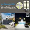 Outdoor Solar Street Light with Remote, All-in-One Solar Area Lighting, Pole/Wall Mount, Weather-Resistant Security Light for Driveway & Backyard