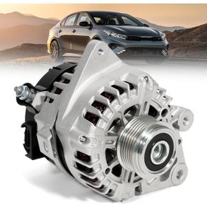 150A Alternator 37300-2E721 Fit for Hyundai Elantra|Kia Forte, 2.0L, l4 GAS, 2017 2018 2019 2020 2021 2022 2023 2024 - Replace 11934 6-Groove Clutch Pulley Clockwise Alternator Generator