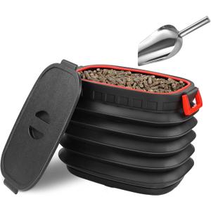Wood Pellet Storage Containers - Pellet Bin Pellet Bucket With Spoon Set,Smoker Pellet Storage ,Pellet Containers for Grill Pellet