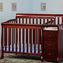 Dream On Me Jayden 4in1 Mini Convertible Baby Crib & Changer with Storage in Black, Pinewood, GreenGuard Gold & JPMA, 1 Mattress Pad, 3 Mattress Heights, Converts to Mini Day & Twin-Size Bed