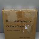 Illuminated Large Indoor Outdoor Clock,18 Inch Smart Night Light Sensor Star World Map Outdoor Clocks Waterproof,Outdoor Wall Clock with Thermometer & Hygrometer for Patio, Garden, Pool (Oil Rubbed Bronze)